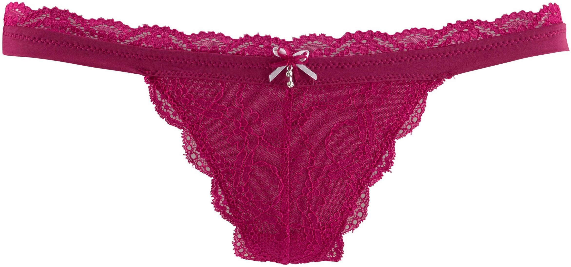 String LASCANA "aus Spitze, als Dessous-Set kombinierbar", Damen, Gr. 32/34, lila (beere), Spitze, Obermaterial: 90% Polyamid, 10% Elasthan, figurbetont, Unterhosen String, sexy Unterwäsche, sexy Dessous, Reizwäsche Damen