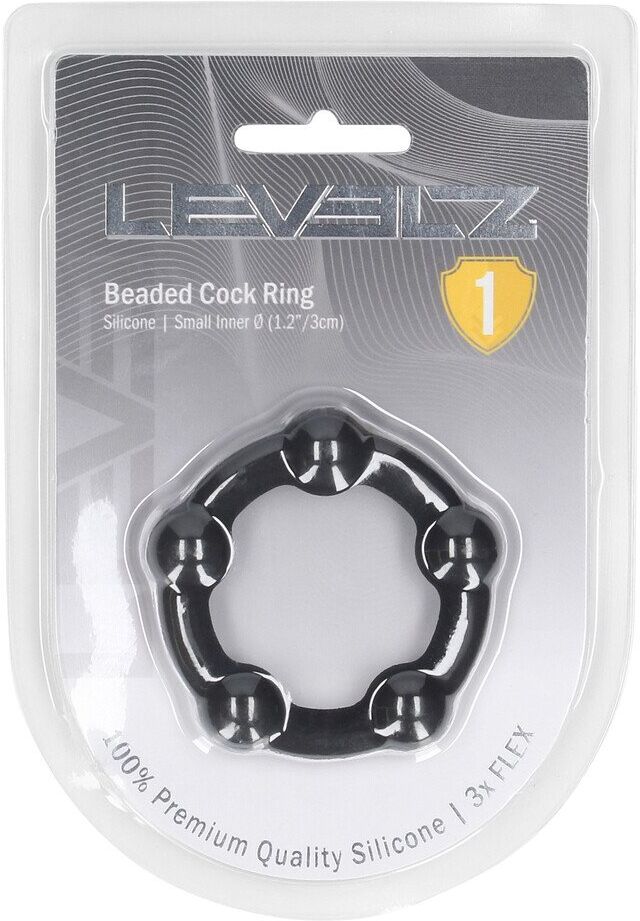 Levelz Cockring en silicone perlé - S - 30mm - Noir