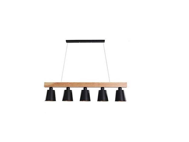 ZMH Pendelleuchte Jonathan 100/13/150 cm, Schwarz, Metall, Holz, Mode, E27, 13x150x100 cm, Lampen & Leuchten, Innenbeleuchtung, Hängeleuchten, Pendelleuchten