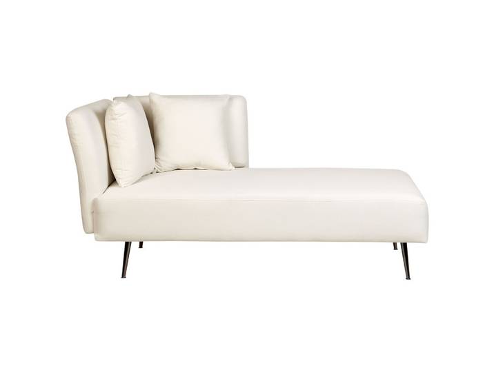 CHAISELONGUE cremeweiß linksseitig Riom