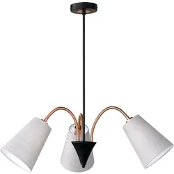 Hänge Lampe Pendel Leuchte Beleuchtung Decken Strahler flexibel Textil natur Honsel Leuchten 69363