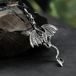 Drachensilber Drache Schmuck Anhänger 925/000 Luftdrache Kettenanhänger - Silber