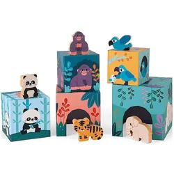 Sophie la girafe WWF Stapelpyramide Tiere mit 5 Holzfiguren