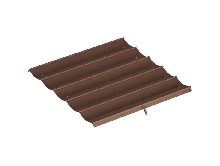 Outsunny Ersatzdach mit Regenabflusslöchern aus Polyester Kaffee, Dunkelbraun, 255x6x250 cm, Sonnenschutz, Pavillons