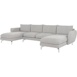 WOHNLANDSCHAFT Elou Silber Luxusmicrofaser
