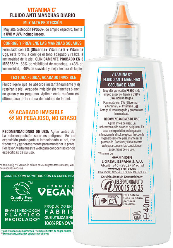 Garnier Delial Super Uv vitamine C anti-taches SPF50+ 40 ml