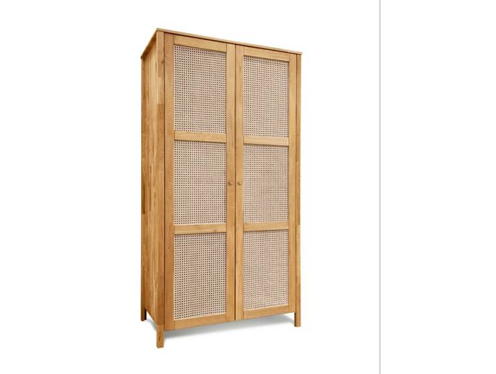 OTTO home Kleiderschrank Hällevik Eiche - aus FSC® Massivholz, Wiener Geflecht Türfronten mit Wiener Geflecht, FSC® Zertifizierte massive Eiche
