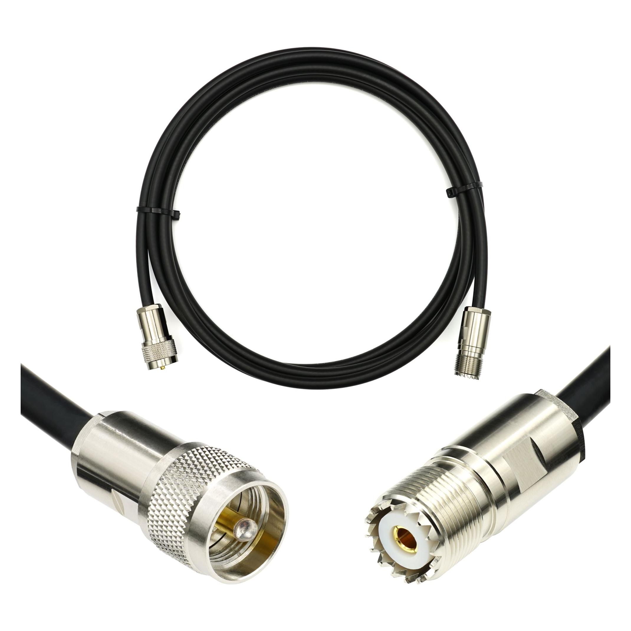 Rangeful PL259 to SO239 10m Coaxial Cable HF300 (LMR300 equivalent) (Antennenkabel) (HF300-PL-SO-10)