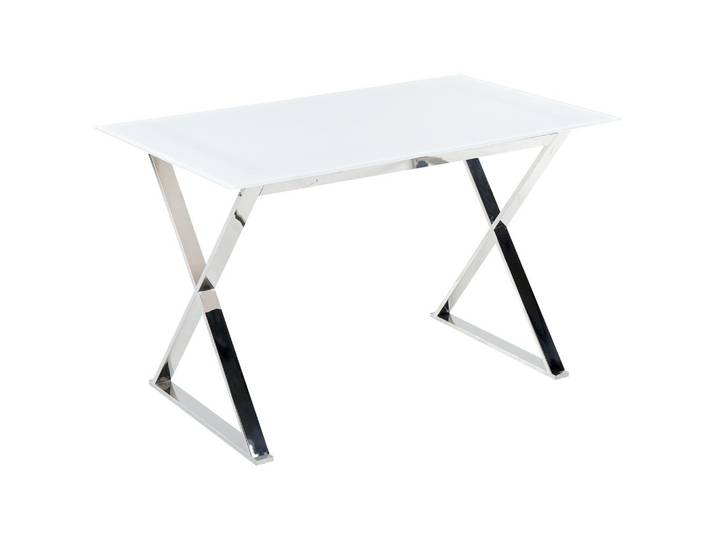 ESSTISCH 120/70/75 cm Weiß, Silberfarben Rechteckig Attica