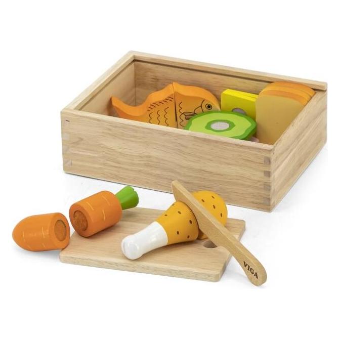 Huilerie Vigean Holzschneide-Lebensmittelset in einer Box Viga (44542)