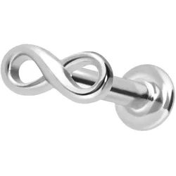 14 Karat Gold Labret mit Innengewinde UNENDLICHKEIT
