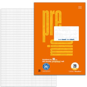 Staufen Briefblock Premio, 040751029, A4, 90g/qm, 4-fach gelocht 50 Blatt, rautiert