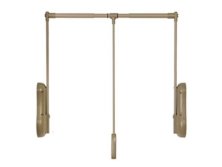xcfhRTdxf Kleiderstange, Robuste Schrank-Ausziehstange, Kleiderbügel, Kleiderschrank-Hebeschiene(Khaki,33.4-59inch)