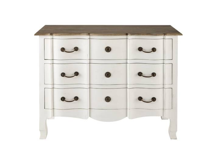 Commode en acacia et manguier blanche L110