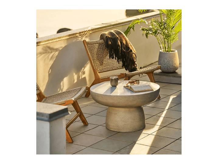 Garten Beistelltisch Fjandria - echter Blickfang in Grau - Grau - Luxusbetten24