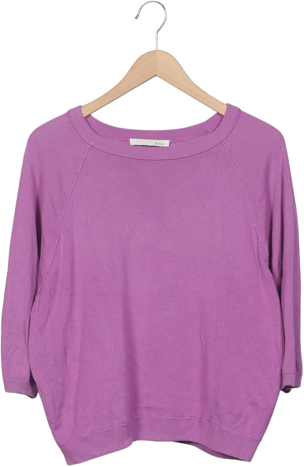 Oui Damen Pullover, Lila, Gr. EU 36, Baumwolle / Seide / Viskose - Second Hand