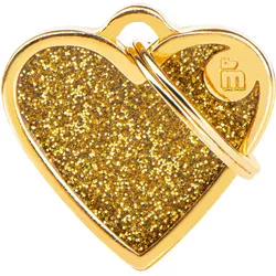 Myfamily MyFa tegn shine, hjerte lille, guld (Hund, Allgemein), Halsband + Leine