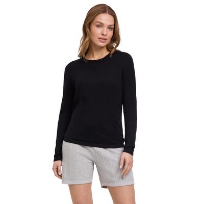 Strickpullover FALKE "Pure Merino Wool", Damen, Gr. XS, schwarz (3000), Pullover Strickpullover