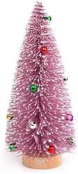 Discount Dollar Deals Mini Christmas Tree, Cedar Tree Snowflake, Pine Needle Tree, Tabletop Miniature, Doll House Festival, Snow Decor 1pc pink 10cm