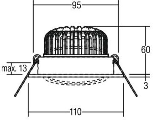brumberg LED-Einbaustrahler 350mA 12395073 weiß matt rund)