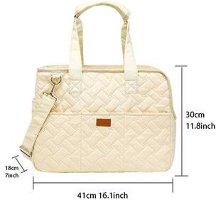 Uplift Treasures Breathable Portable Cat Carrier Bag beige Large