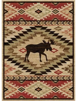 Mayberry Rugs American Destination High Country Elk Southwest Area Rug