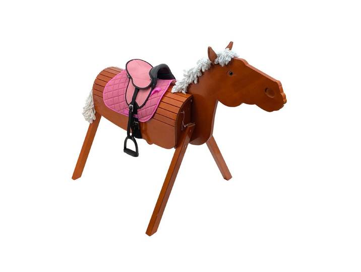 Sweety-Toys Holzpferd Sweety Toys Outdoor Gartenpferd Holzpferd OTTO mit Sattel