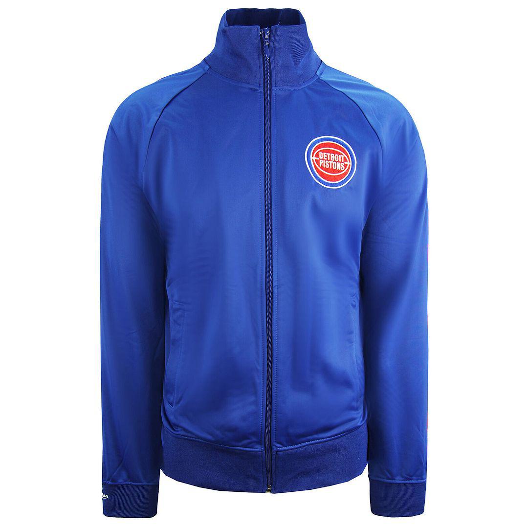 Mitchell & Ness Detroit Pistons Herren Blue Track Jacke