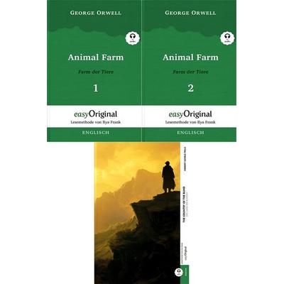 Orwell & Wells Meisterwerke (3 Bücher + Audio-Online) - Frank-Lesemethode - Kommentierte zweisprachige Ausgabe Englisch-Deutsch, Set von George