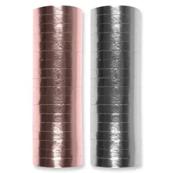 Stylex Luftschlangen, 18er Röllchen, roségold und silber