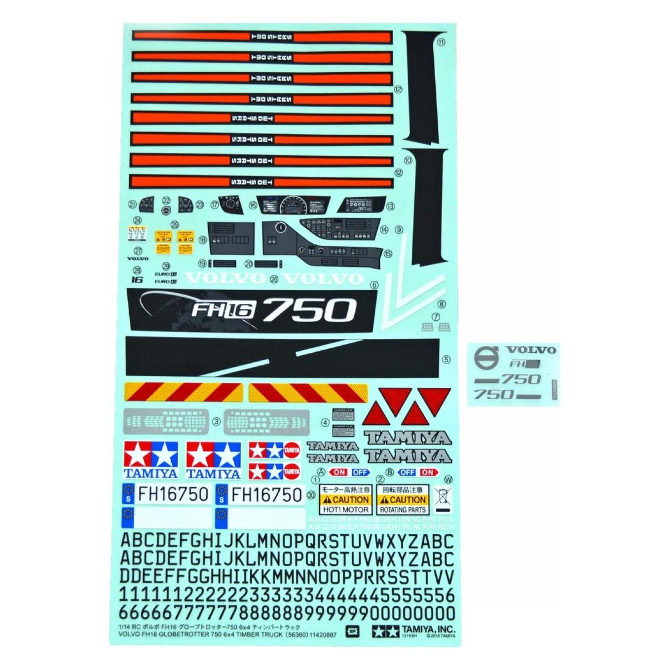 Tamiya Aufkleber Volvo FH16 56360 (319495961)
