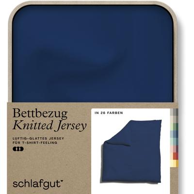 Schlafgut "Premium Bettbezug Knitted Jersey (1 St)" Ton-in-Ton Reißverschluss, Bio-Baumwolle mit Elasthan, Uni, OEKO Tex