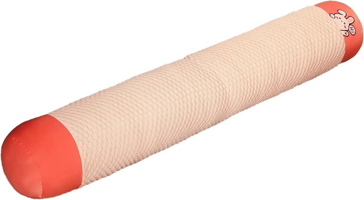 Merkloos Pluche Lichaamskussen - Ergonomisch Cilindrisch Zijslaper Kussen - Wit - 85 cm