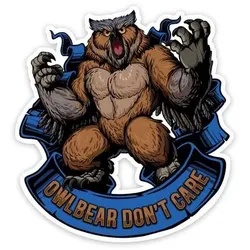 Crit Stones Owlbear Don't Care Sticker