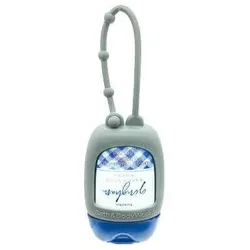 Anhänger für Hand-Desinfektionsgel - Grau mit Rückseite