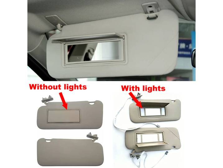 Pare-soleil pour Peugeot 308(T7) 408 2010-2014, avec et sans miroir de maquillage lumineux, 1 pièce
