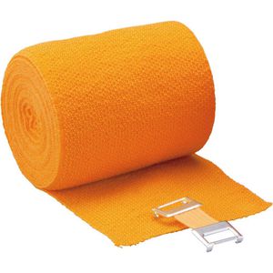 Höga Kompressionsbinden Lastic Color, Kurzzug, dauerelastisch, orange, wiederverwendbar, 8 cm x 5 m