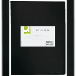 Q-Connect® KF01248 Sichtbuch - 10 Hüllen, Einband PP, 450 mym, schwarz