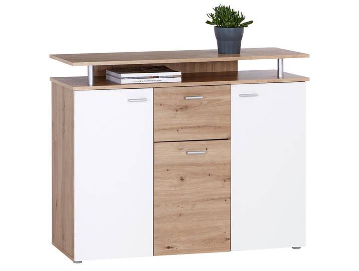 Kommode 117cm Leon, weiß LEON