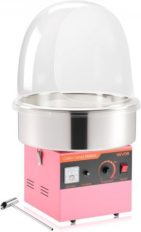 VEVOR elektrische suikerspinmachine 1000W met roestvrijstalen kom en suikerlepel, roze
