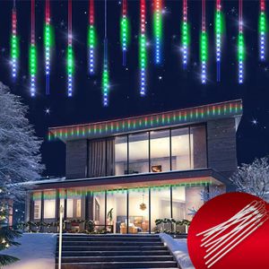 Monzana Lichterkette 109097 Diamantenregen für Innen und Außen, Eisregen, bunt, mit 480 LED, 8,6 m