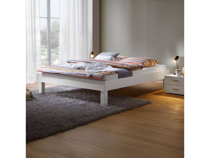 Bett Sierra ohne Kopfteil 120x200cm Weiß klassischer Stil
