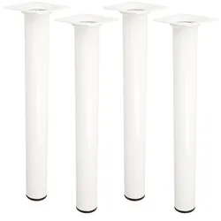 MS Beschläge 350mm Möbelfüße 4er Set runde Möbelbeine Tischfüße M10 Gewindegang