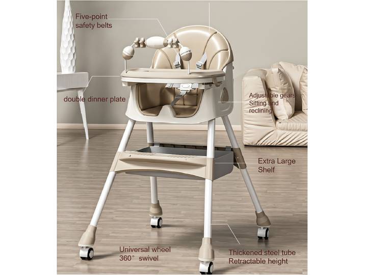 Chaise haute pour bébé, chaise pour tout-petit, chaise d'alimentation pour bébé, chaise de table à manger pour bébé, chaise d'alimentation pour bébé et enfant, chaise de repas pliable pour nourrisson,