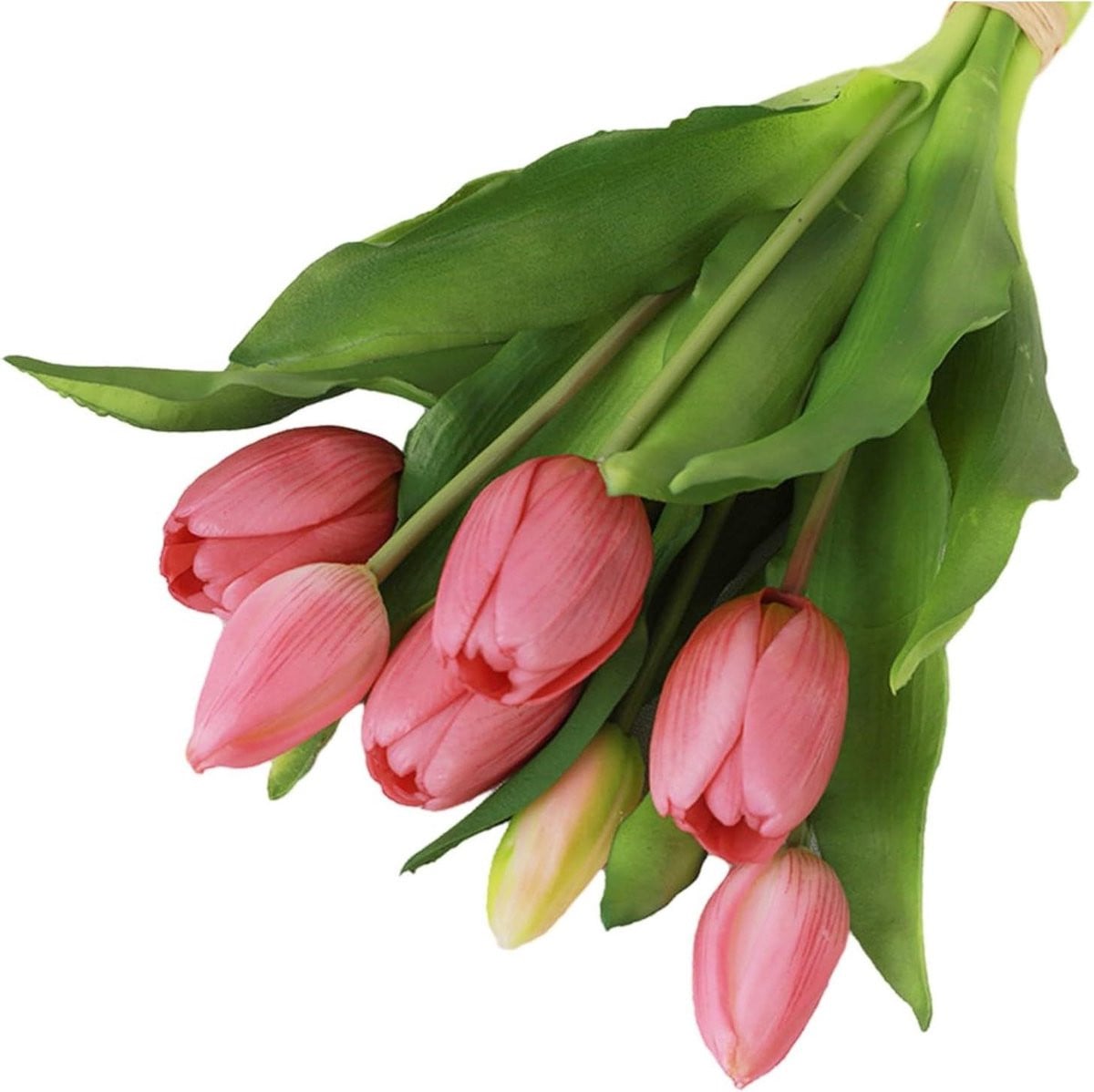 Kunsttulpen Boeket met 7 Lichtpaarse Nepbloemen voor Decoratie