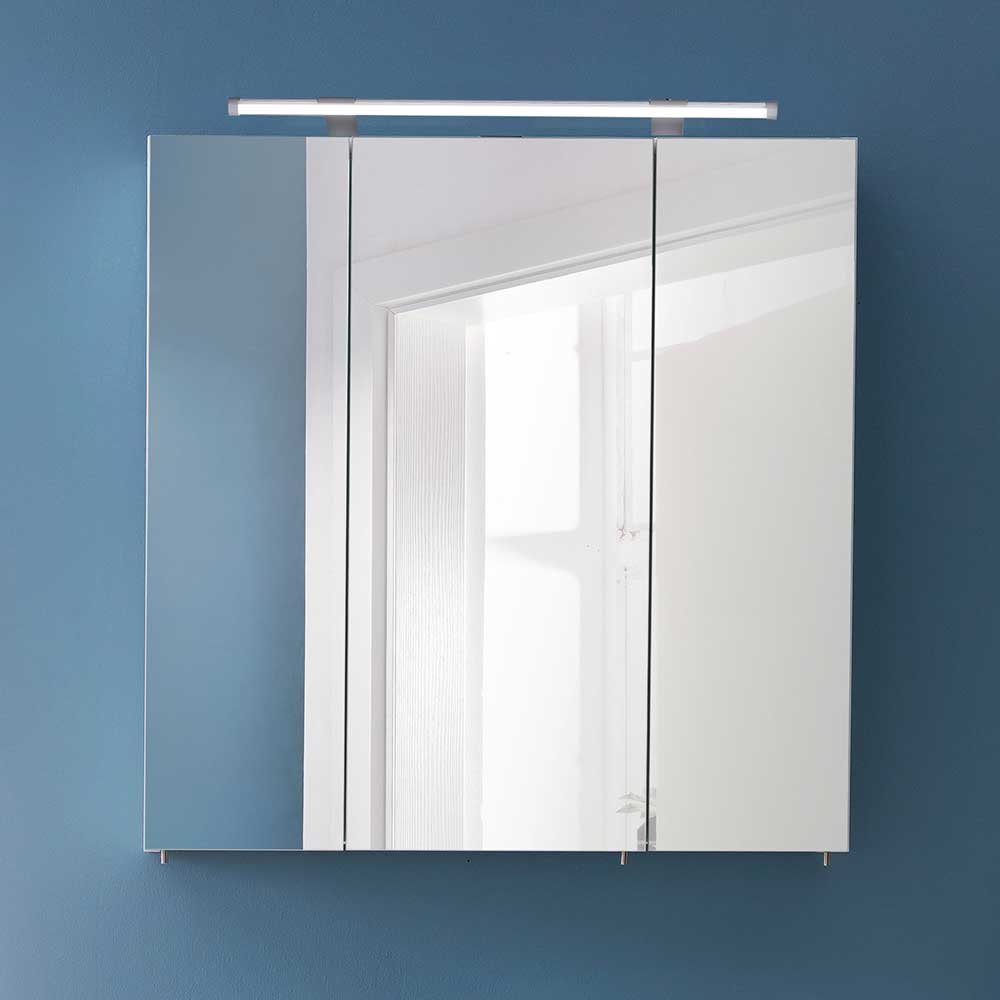 Pharao24.de Spiegelschrank Bad weiss Made in Germany LED Beleuchtung