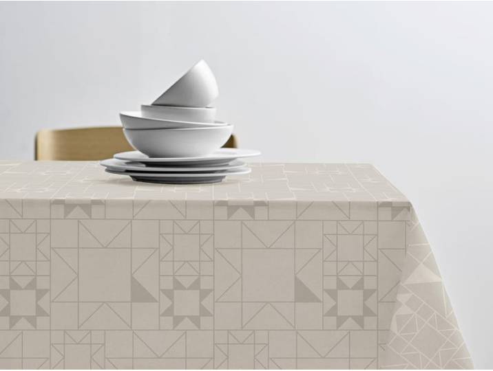 Nappe en coton beige