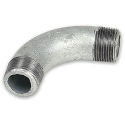 Temperguss Gewindefitting 90° Bogen lang (AG/AG) (Ausführung: 2''AG)
