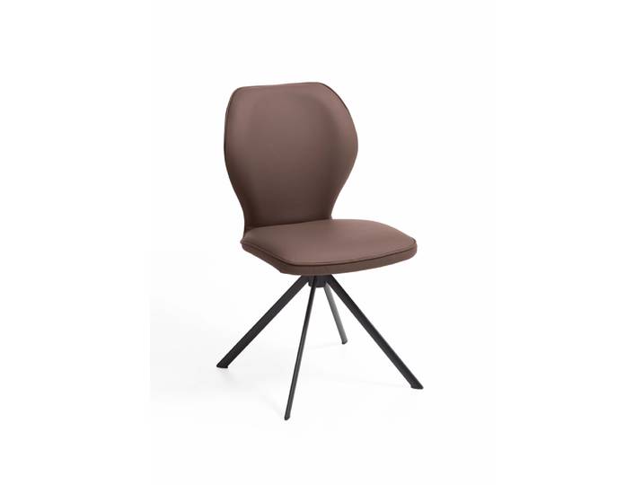 Design-Stuhl, Eisengestell, Braun, 49,5×60×92 cm, Modern, Niehoff Sitzmöbel