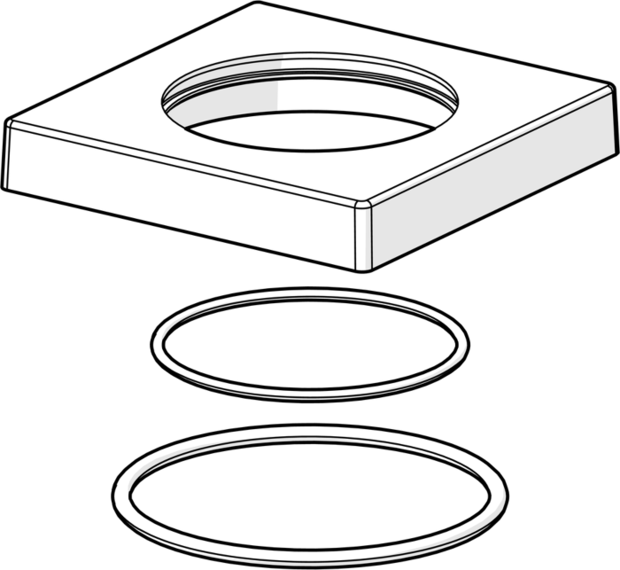 Hansa Rosette 75 x 75 mm komplett zu Ligna 59914213